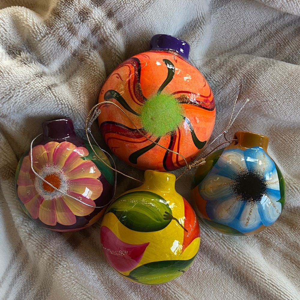 Colorful Hand-Painted Ornaments
